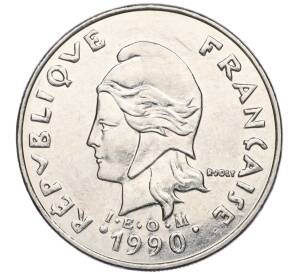 20 франков 1990 года Новая Каледония