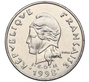 10 франков 1998 года Французская Полинезия