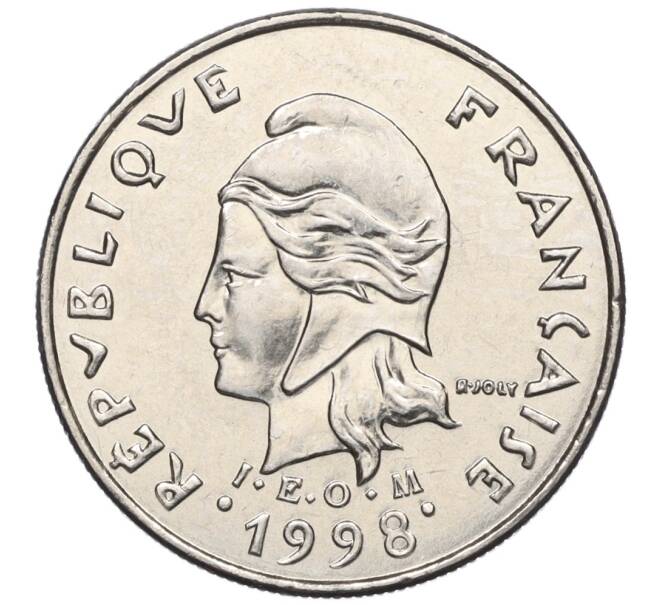 Монета 10 франков 1998 года Французская Полинезия (Артикул T11-05687)