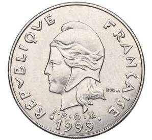 20 франков 1999 года Французская Полинезия