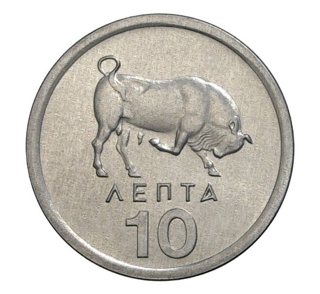 Монета 10 лепт 1976 года Греция (Артикул M2-6293)