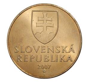 1 крона 2007 года Словакия — Фото №1