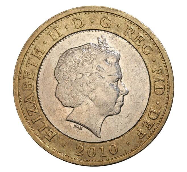 2 фунта 2010 года Великобритания — 100 лет со дня смерти Флоренс Найтингейл (Артикул M2-6298)