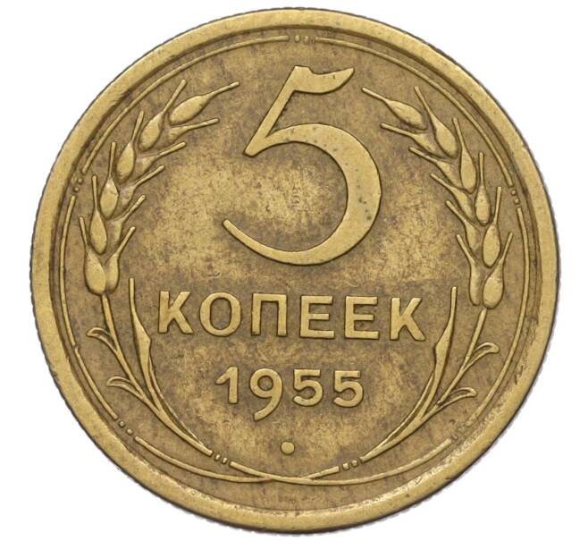 Монета 5 копеек 1955 года (Артикул K12-00747) — Фото №1