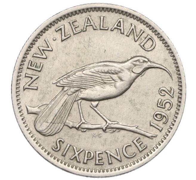 Монета 6 пенсов 1952 года Новая Зеландия (Артикул T11-05745)