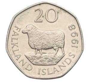 20 пенсов 1998 года Фолклендские острова