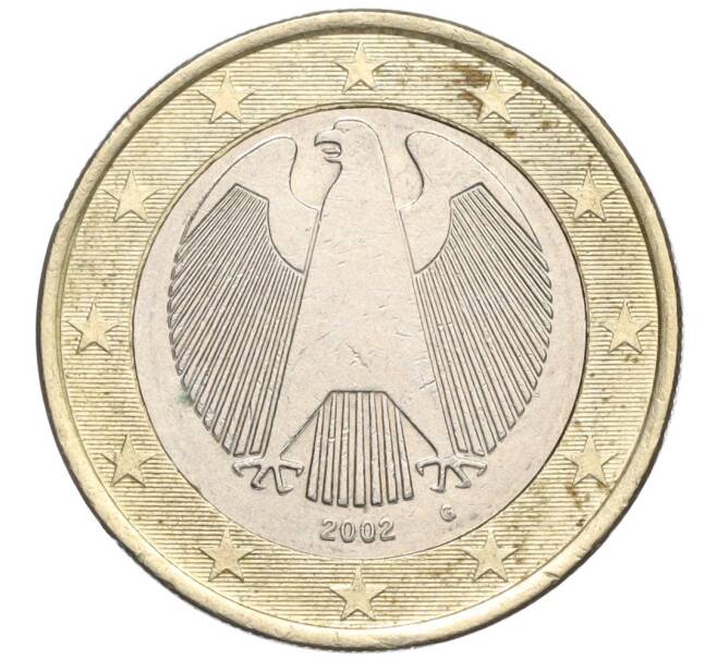 Монета 1 евро 2002 года G Германия (Артикул: T11-06024) — Фото №1