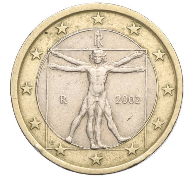 Монета 1 евро 2002 года Италия (Артикул T11-06030)