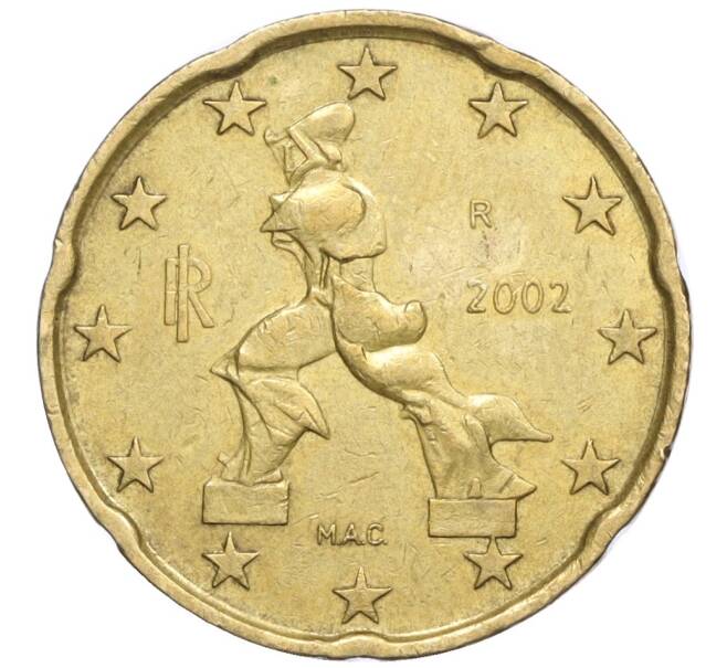 Монета 20 евроцентов 2002 года Италия (Артикул: T11-06118) — Фото №1