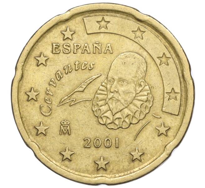 Монета 20 евроцентов 2001 года Испания (Артикул T11-06136)
