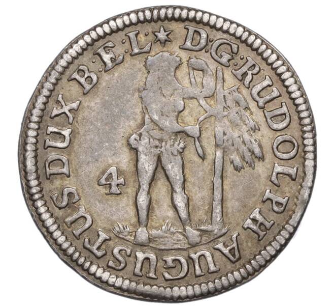 Монета 4 мариенгроша 1677 года Брауншвейг-Вольфенбюттель (Артикул M2-73378)