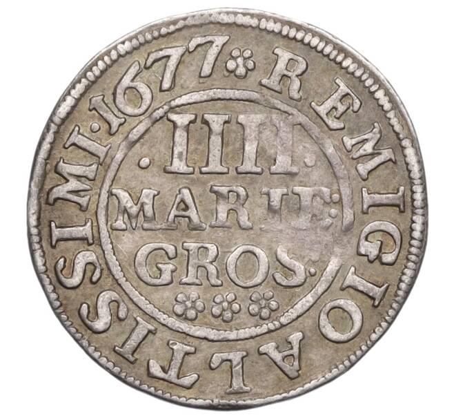 Монета 4 мариенгроша 1677 года Брауншвейг-Вольфенбюттель (Артикул M2-73378)