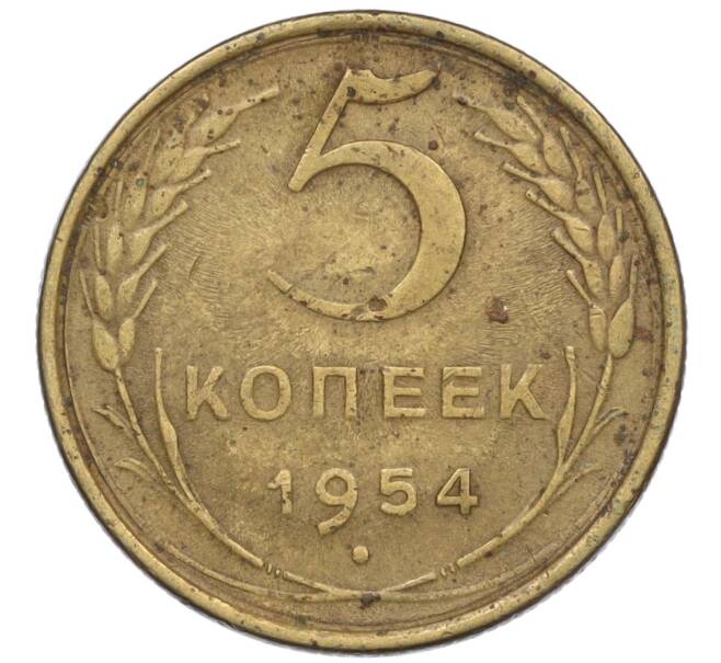 Монета 5 копеек 1954 года (Артикул K12-00929) — Фото №1