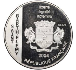 1 1/2 евро 2004 года Франция (Сен-Бартелеми) «Frigate Hermione» (Проба)