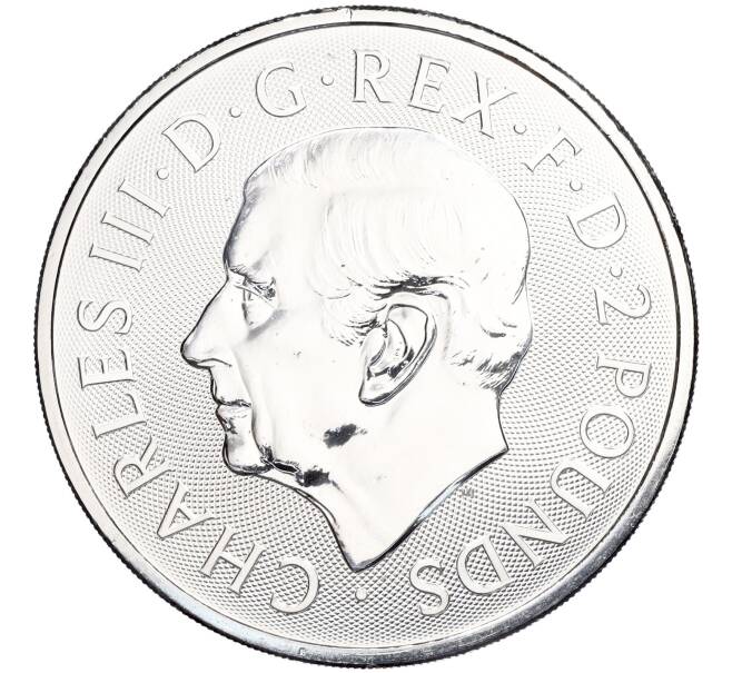 Монета 2 фунта 2024 года Великобритания «Мифы и легенды — Беовульф и Грендель» (Артикул M2-73495)