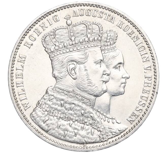 Монета 1 талер 1861 года Пруссия «Коронация Вильгельма I и Августы» (Артикул M2-73502)