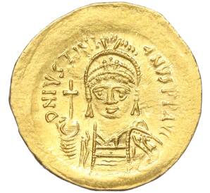 Солид 542-565 года Византийская империя — Юстиниан I (Монетный двор Константинополь)