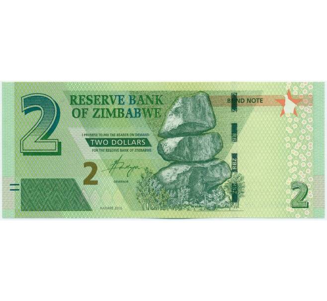 Банкнота 2 доллара 2016 года Зимбабве (Артикул K12-01594)