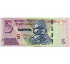 5 долларов 2016 года Зимбабве