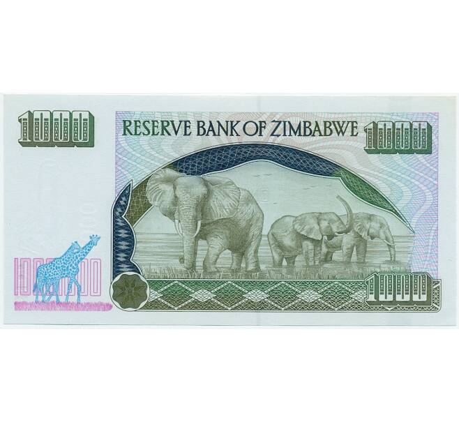 Банкнота 1000 долларов 2003 года Зимбабве (Артикул: K12-01610) — Фото №2