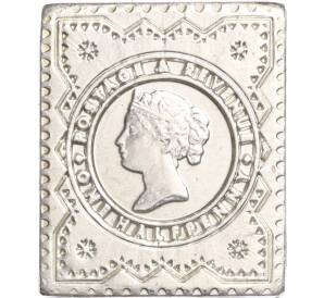 Водочный жетон торговой марки Премиум с Серебром «Почтовая марка Великобритании — 1/2 пенни (ЛРШФ)»