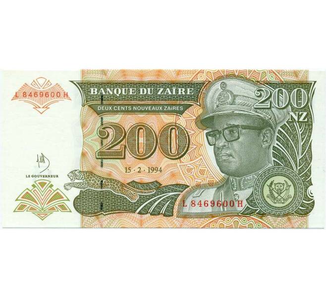 Банкнота 200 новых заиров 1994 года Заир (Артикул K12-01657)