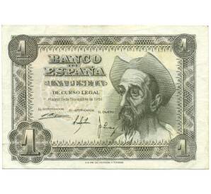 1 песета 1951 года Испания — Фото №1