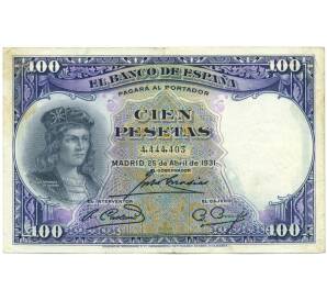 100 песет 1931 года Испания — Фото №1
