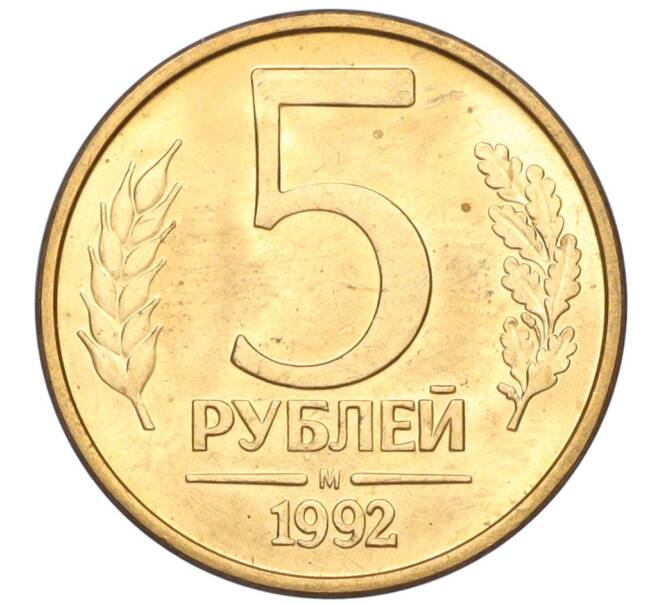 Монета 5 рублей 1992 года М (Артикул: K12-02272) — Фото №1