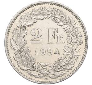 2 франка 1994 года Швейцария