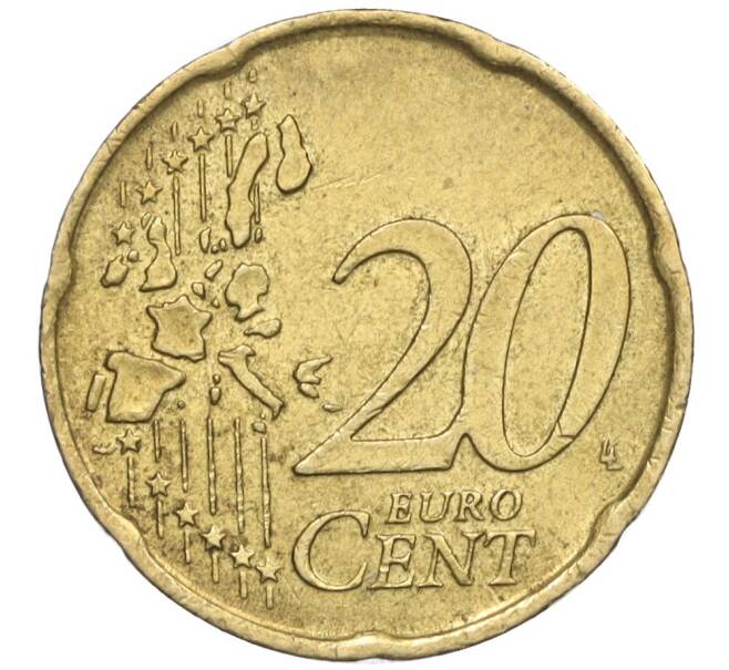 Монета 20 евроцентов 2002 года Италия (Артикул K12-02525)