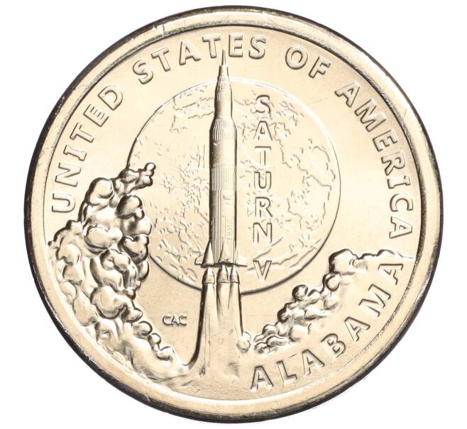 Монета 1 доллар 2024 года P США «Американские инновации — Сатурн 5» (Артикул M2-73525)