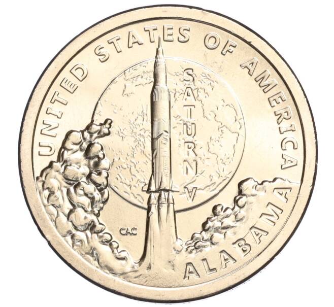 Монета 1 доллар 2024 года D США «Американские инновации — Сатурн 5» (Артикул M2-73526)