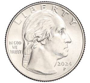 1/4 доллара (25 центов) 2024 года P США «Американские женщины — Пэтси Минк»