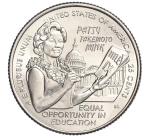 1/4 доллара (25 центов) 2024 года D США «Американские женщины — Пэтси Минк»