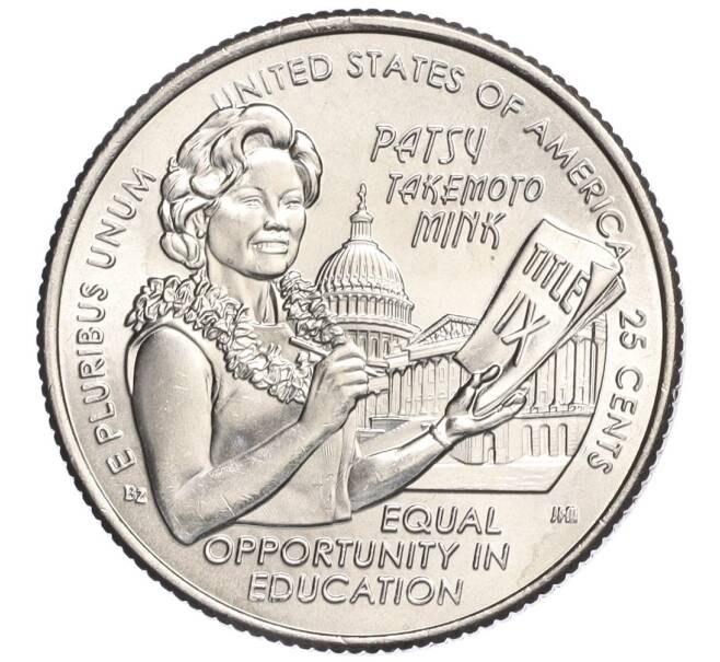 Монета 1/4 доллара (25 центов) 2024 года D США «Американские женщины — Пэтси Минк» (Артикул M2-73528)