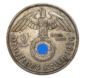 2 рейхсмарки 1938 года В — Германия — Фото №1