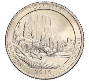 1/4 доллара (25 центов) 2010 года P США «Национальные парки — №3 Йосемитский национальный парк»
