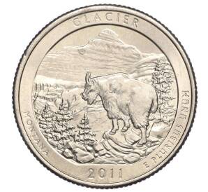 1/4 доллара (25 центов) 2011 года P США «Национальные парки — №7 Национальный парк Глейшер»