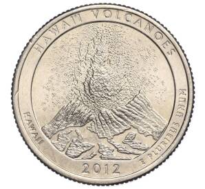 1/4 доллара (25 центов) 2012 года P США «Национальные парки — №14 Национальный парк Гавайские вулканы»