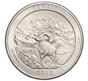 1/4 доллара (25 центов) 2012 года P США «Национальные парки — №15 Национальный парк Денали»