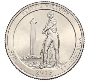 1/4 доллара (25 центов) 2013 года P США «Национальные парки — №17 Международный мемориал мира»