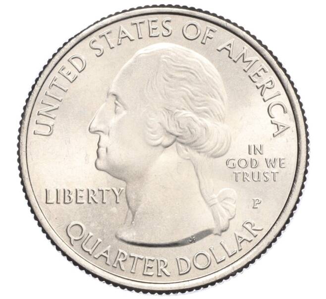 Монета 1/4 доллара (25 центов) 2013 года P США «Национальные парки — №17 Международный мемориал мира» (Артикул K12-03717)