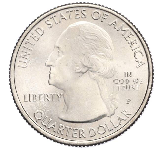Монета 1/4 доллара (25 центов) 2013 года P США «Национальные парки — №20 Национальный мемориал Маунт-Рашмор» (Артикул K12-03720)