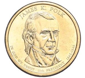 1 доллар 2009 года США (P) «11-й президент США Джеймс Нокс Полк»
