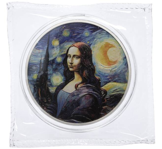 Монета 50 центов 2024 года Фиджи «Мона Лиза» (Цветное покрытие) (Артикул: M2-73551)