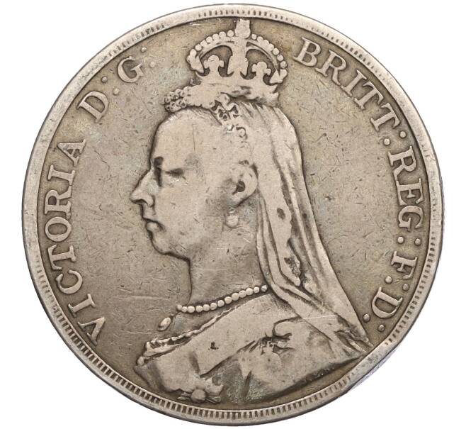 Монета 1 крона 1889 года Великобритания (Артикул M2-73562)
