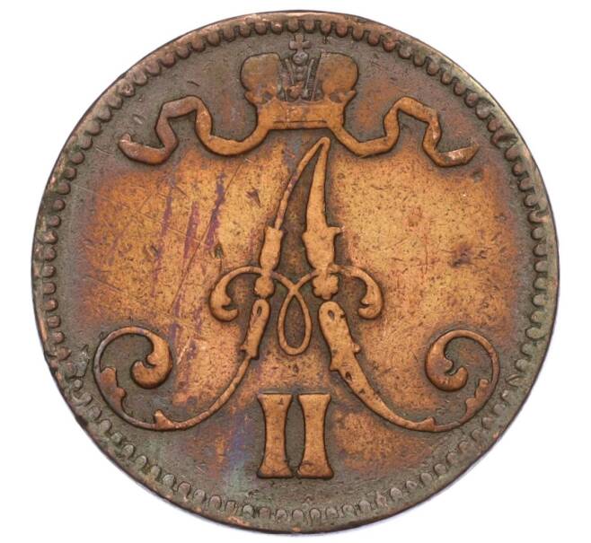 Монета 5 пенни 1867 года Русская Финляндия (Артикул M1-58765)
