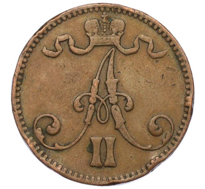 Монета 5 пенни 1867 года Русская Финляндия (Артикул M1-58770)