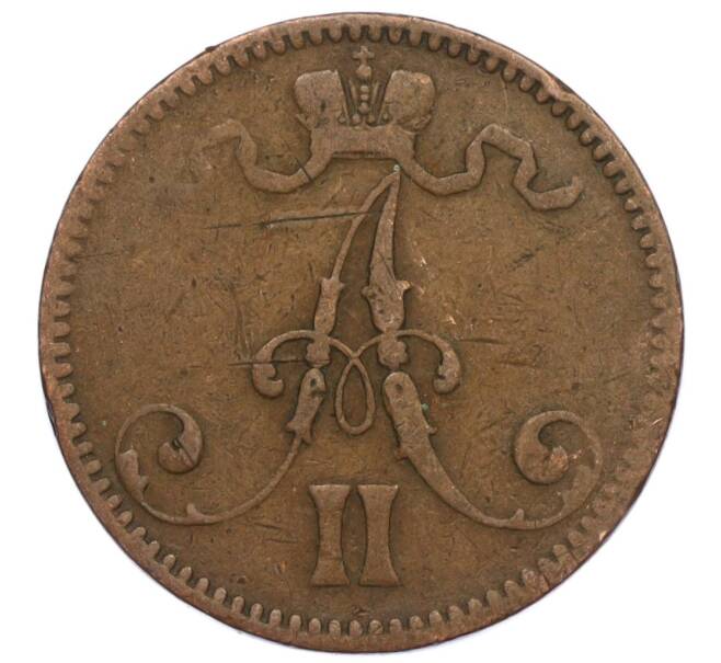 Монета 5 пенни 1867 года Русская Финляндия (Артикул M1-58772)